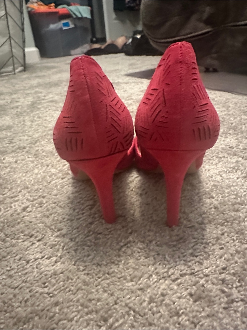 Jessica Simpson Charie Pink Suede Laser-Cut Pointed-Toe Stilettos NWOB - Picture 5 of 10